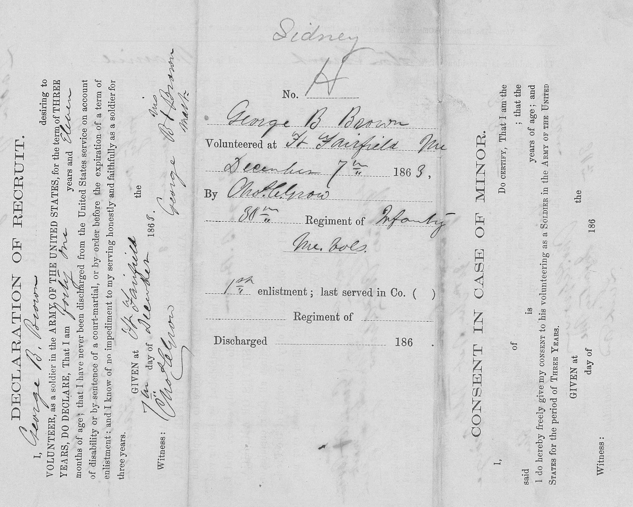 George B Brown Civil War Papers